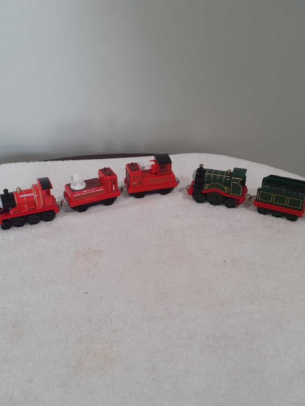 Thomas and Friends Railroad Tank engines: James. Spotlight & Hose car, Emily